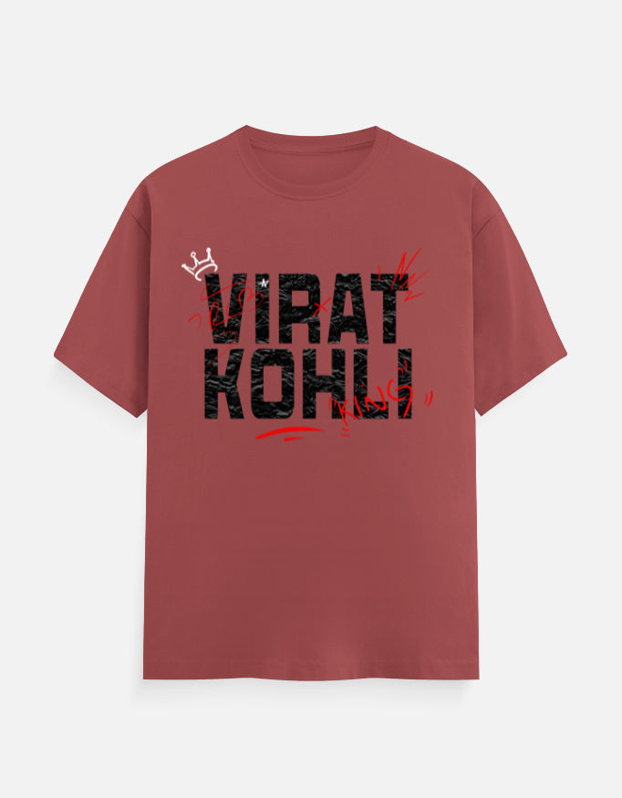 C-Labs King Virat Kohli Classic Crew T-Shirt Coral Front_1_c_52_621eae0c-f883-4aca-89a3-05ab1a32eb68