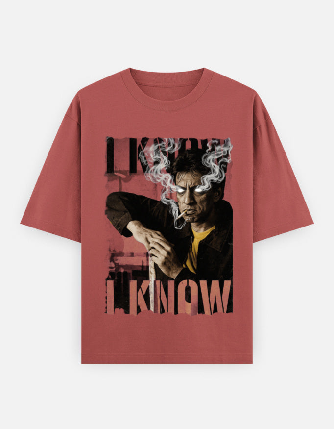 C-Labs I know I know Oversized Classic T-Shirt Coral Front_1_c_52_6ca50d16-402b-420c-97d6-034b7519e7f5