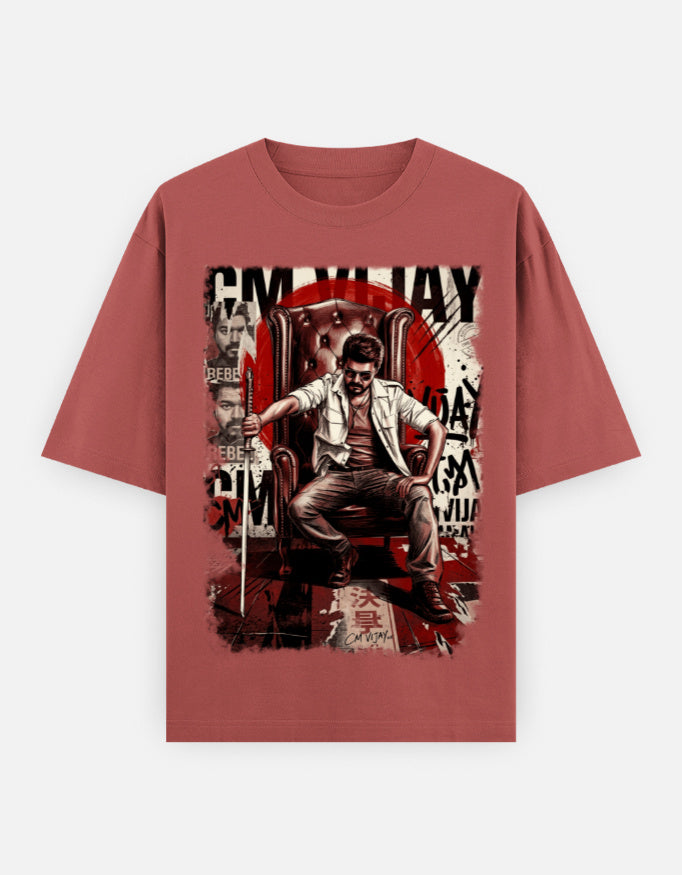 C-Labs CM VIJAY Oversized Classic T-Shirt Coral Front_1_c_52_6cdbd17d-e3a8-4c79-b17b-e8dbde6dd835