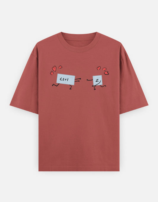 C-Labs Ctrl+Z Oversized Classic T-Shirt Coral Front_1_c_52_88b5b879-c447-4eef-bf0c-530693ead64b