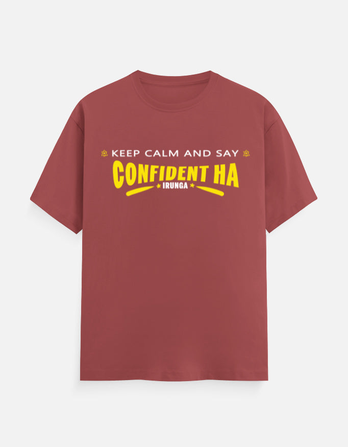 C-Labs Confident-ah Irunda Classic Crew T-Shirt Coral Front_1_c_52_937c20ee-cba1-41f0-a804-c091c6d11e4f