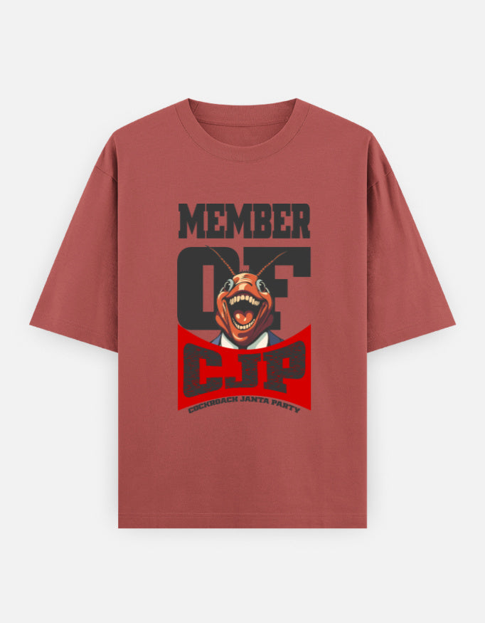 C-Labs Member of Cockroach Janatha Party Oversized Classic T-Shirt Coral Front_1_c_52_a0bd9dae-bd20-4373-935e-f6865387c6e1
