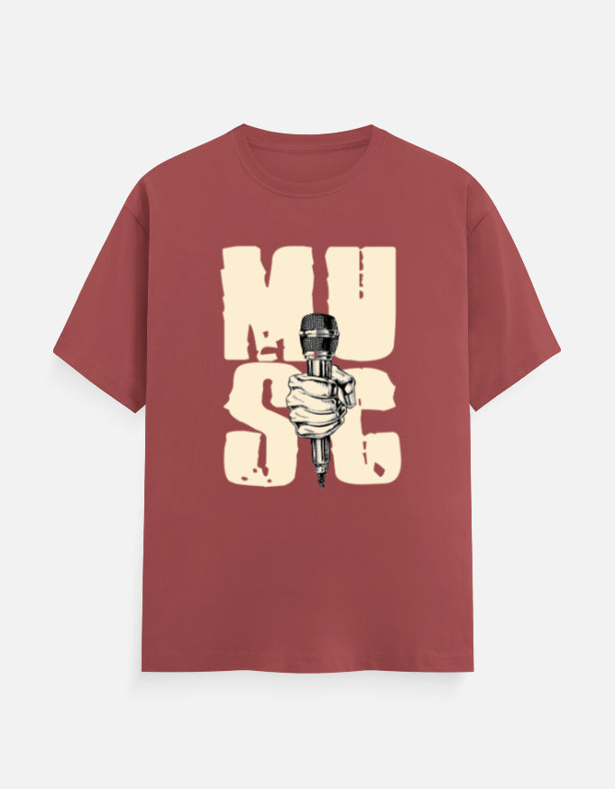 C-Labs Music Classic Crew T-Shirt Coral Front_1_c_52_af452691-aa0d-4083-acf5-531365473782