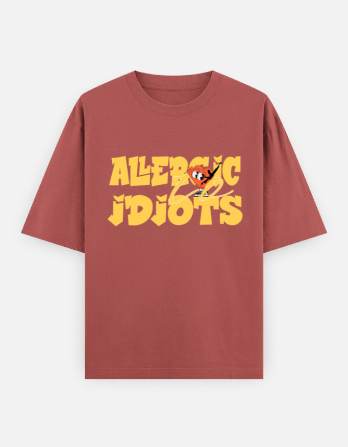 C-Labs Allergic To Idiots Oversized Classic T-Shirt Coral Front_1_c_52_cc712f2f-c7f5-4d9e-9728-4be35a55b3fb