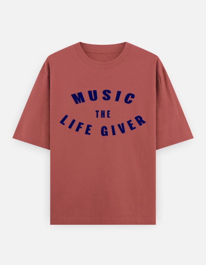 C-Labs Music The Life Giver Oversized Classic T-Shirt Coral Front_1_c_52_ce143f2b-9247-44c0-b34e-f207bdc94d7c