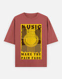 C-Labs Music Makes the Pain Fade Oversized Classic T-Shirt Coral Front_1_c_52_d2de6cba-6f54-4bb2-8ef9-bd285fae8305