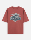 C-Labs Sarcastic World Oversized Classic T-Shirt Coral Front_1_c_52_d54cfb14-5669-4469-b38c-c0619bee8222