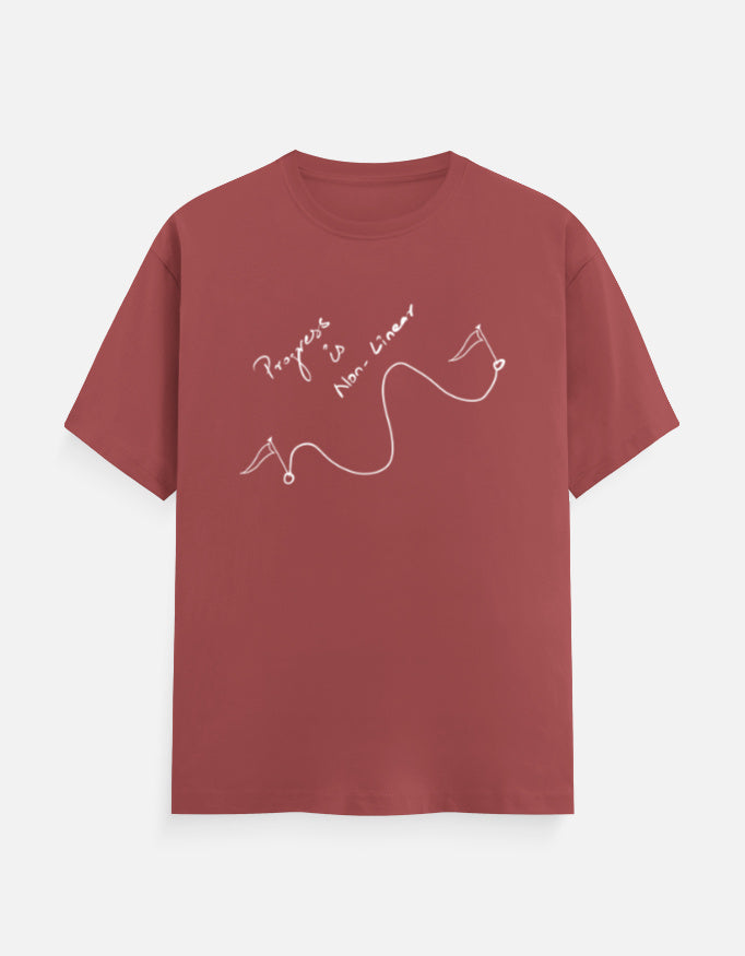 C-Labs Progress is non linear Classic Crew T-Shirt Coral Front_1_c_52_f835dc44-7f1e-499c-a1f5-4c973469aa7f