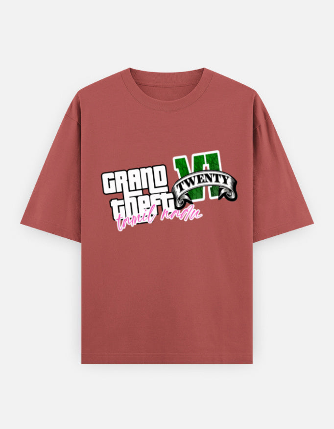 C-Labs Grand Theft Auto: Tamil Nadu Edition Oversized Classic T-Shirt Coral Front_1_c_52_f9ddf24c-2f14-4341-a2b1-ec92f61202a8