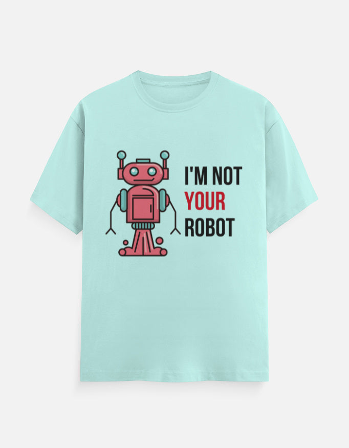 C-Labs I'm Not Your Robot Classic Crew T-Shirt Mint Front_1_c_53