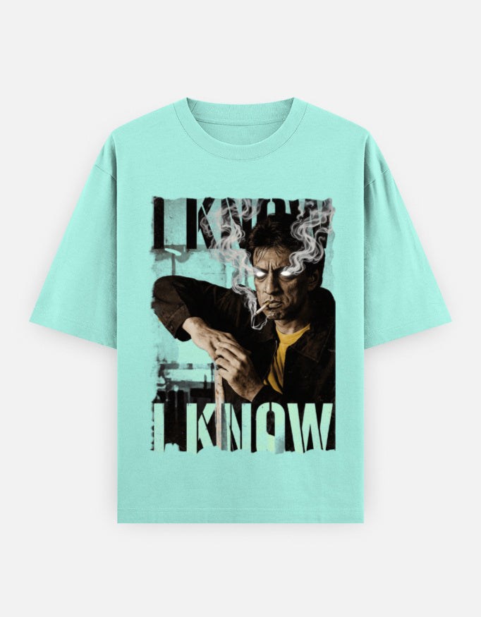 C-Labs I know I know Oversized Classic T-Shirt Mint Front_1_c_53_4dcce1b4-8c11-4c61-be77-2a889f0b0b70