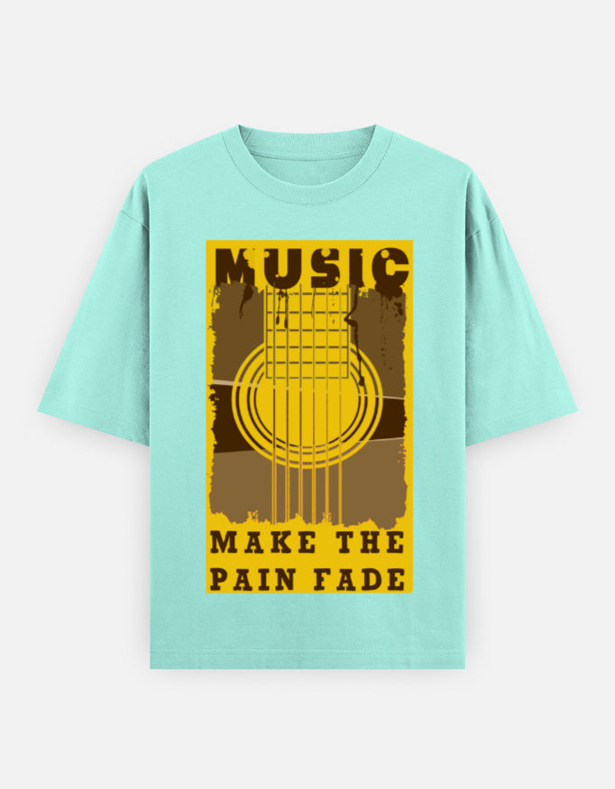 C-Labs Music Makes the Pain Fade Oversized Classic T-Shirt Mint Front_1_c_53_72108e02-df67-4b31-885d-4bb5c6cd3670
