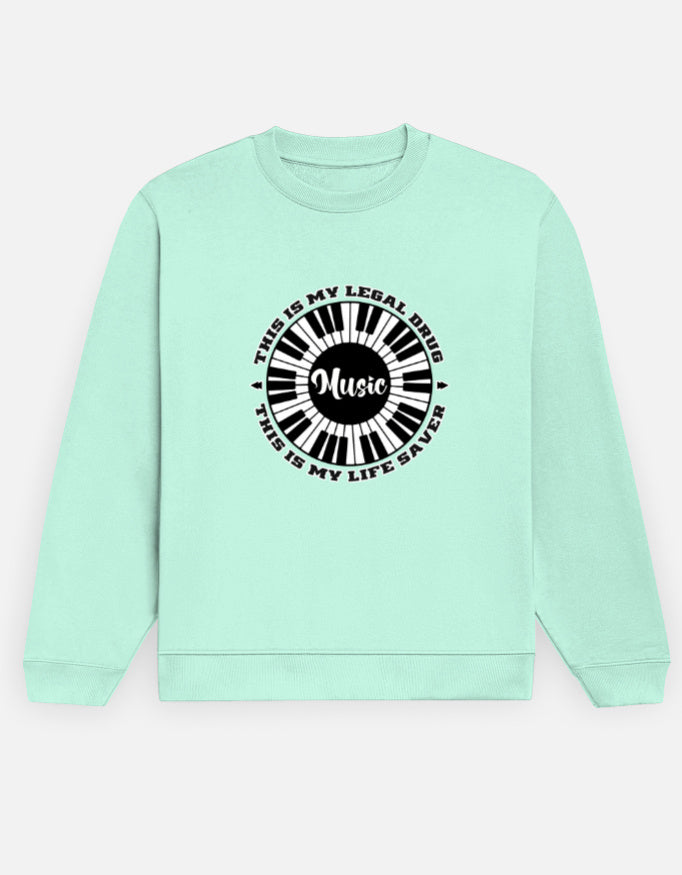 C-Labs Music Is My Drug Sweatshirt Mint Front_1_c_53_89ebb046-ef00-40e7-b47c-2f03823195ac