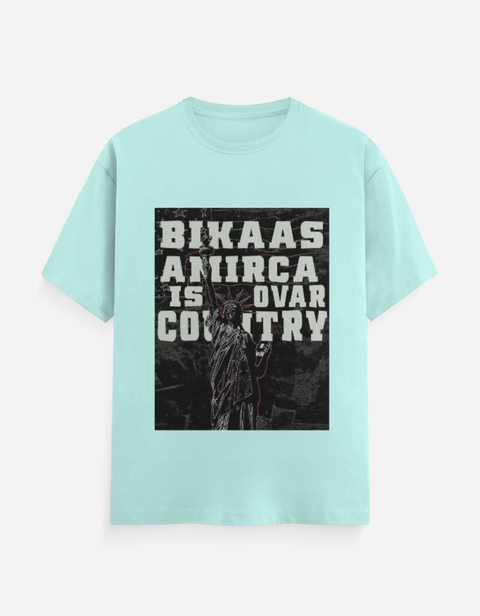 C-Labs Bikaas Amirca Is Ovar Country Classic Crew T-Shirt Mint Front_1_c_53_919c9c86-4cd8-4e4f-acda-3b180e5fd5d8