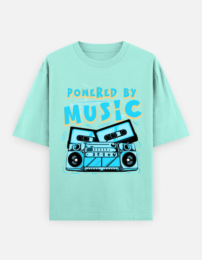 C-Labs Powered By Music Oversized Classic T-Shirt Mint Front_1_c_53_c3d1328a-8967-4bee-be11-5262938d3259