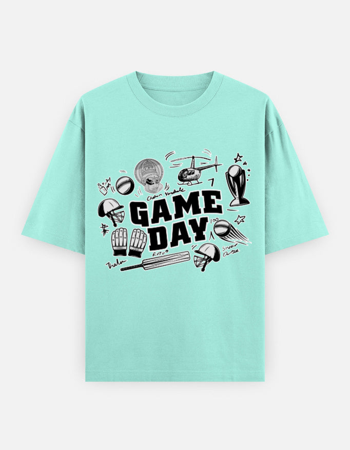 C-Labs Game Day CSK theme Oversized Classic T-Shirt Mint Front_1_c_53_d91d1916-fa80-4784-9170-1a08c8a10da3