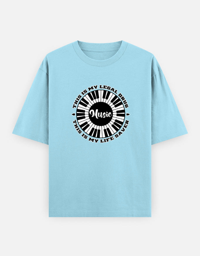 C-Labs Music Is My Drug Oversized Classic T-Shirt Baby Blue Front_1_c_54_05d1d243-b520-4fe7-8a21-311d365542fe
