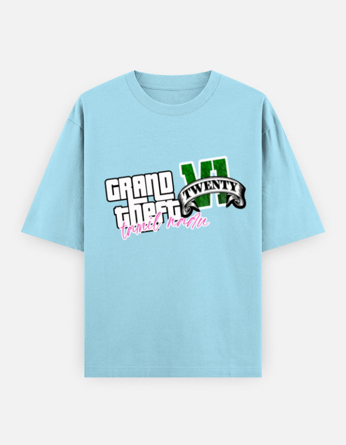 C-Labs Grand Theft Auto: Tamil Nadu Edition Oversized Classic T-Shirt Baby Blue Front_1_c_54_0c56b178-3dc3-4e4b-aa9b-06422213b785