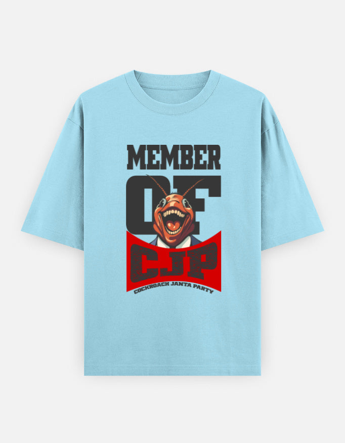 C-Labs Member of Cockroach Janatha Party Oversized Classic T-Shirt Baby Blue Front_1_c_54_4be50669-a563-4003-a36c-8b80d7962274