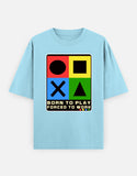 C-Labs Born to Play. Forced to Work. Oversized Classic T-Shirt Baby Blue Front_1_c_54_ba3dbc08-e174-4bd6-8cb1-c85599a94d92