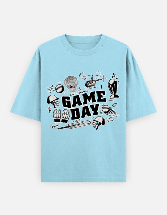 C-Labs Game Day CSK theme Oversized Classic T-Shirt Baby Blue Front_1_c_54_fa0d3527-3ed2-4c8a-9574-81cc8669f591