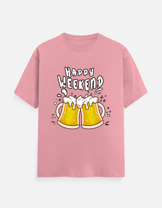 C-Labs Happy Weekend Classic Crew T-Shirt Flamingo Front_1_c_56_008a97d0-2a32-4945-a597-820045d61810
