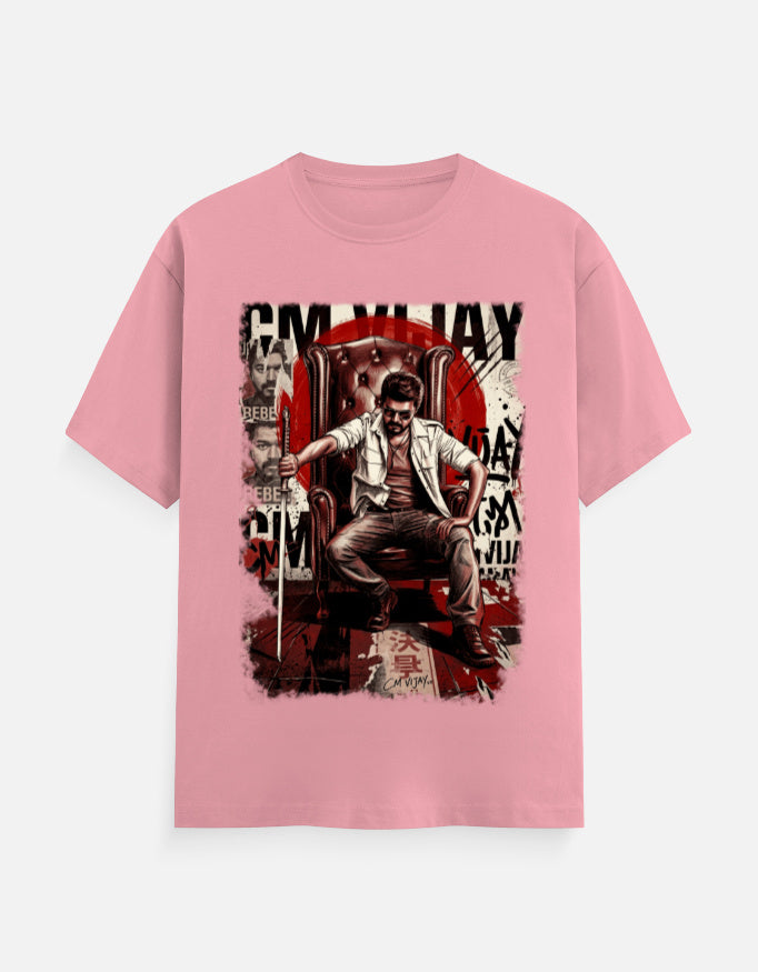 C-Labs CM VIJAY Classic Crew T-Shirt Flamingo Front_1_c_56_01885bcb-526c-43c1-8f7a-38be758b9166