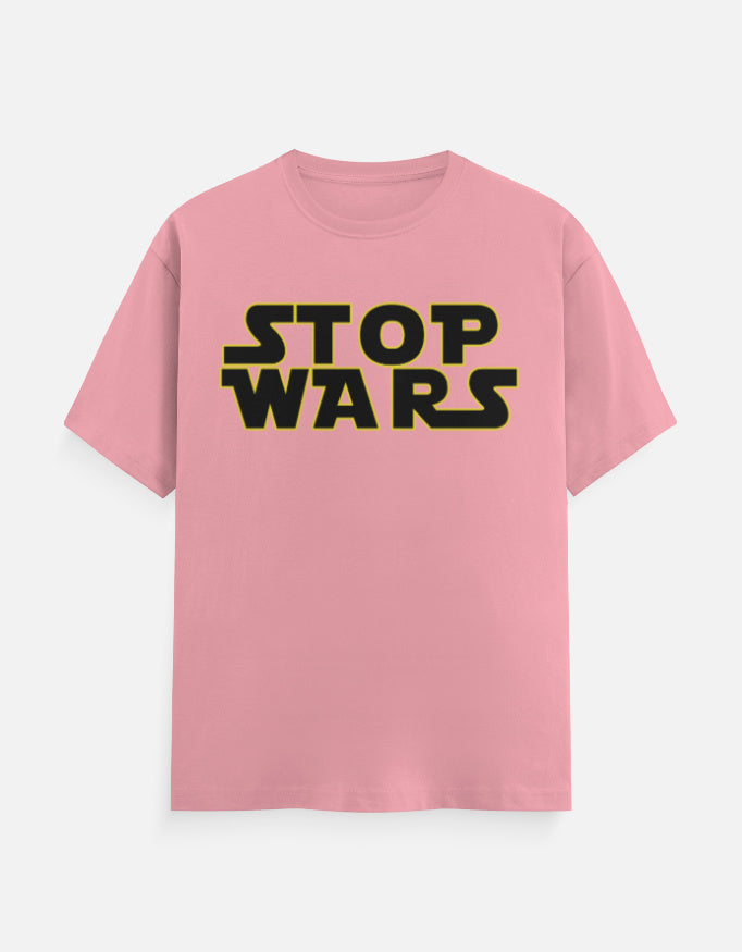 C-Labs Stop Wars Classic Crew T-Shirt Flamingo Front_1_c_56_068458ec-6409-4336-a612-90b00968d993
