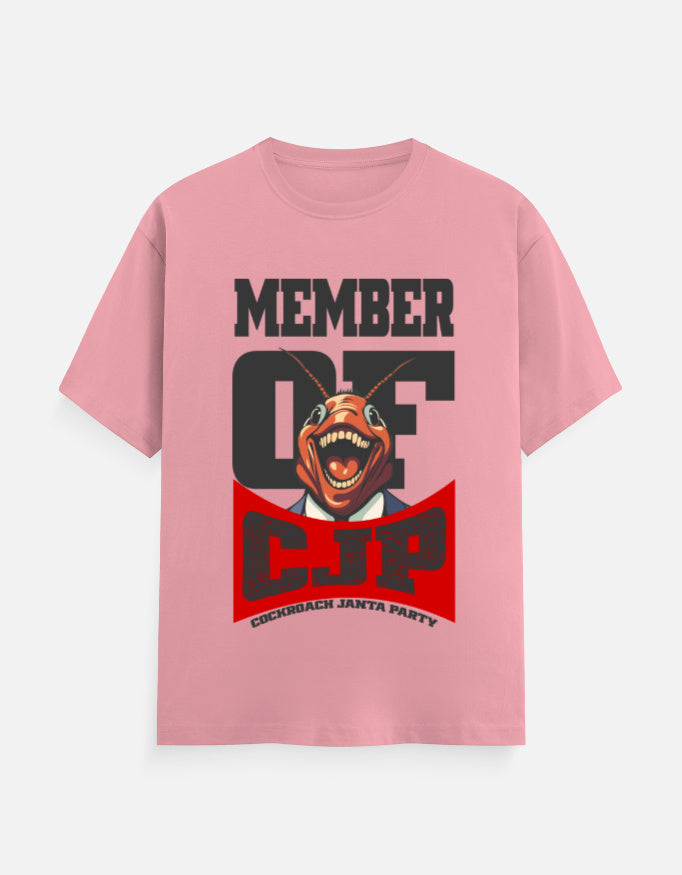 C-Labs Member of Cockroach Janatha Party Classic Crew T-Shirt Flamingo Front_1_c_56_092406e8-2ba9-4608-875a-7e9312afea56