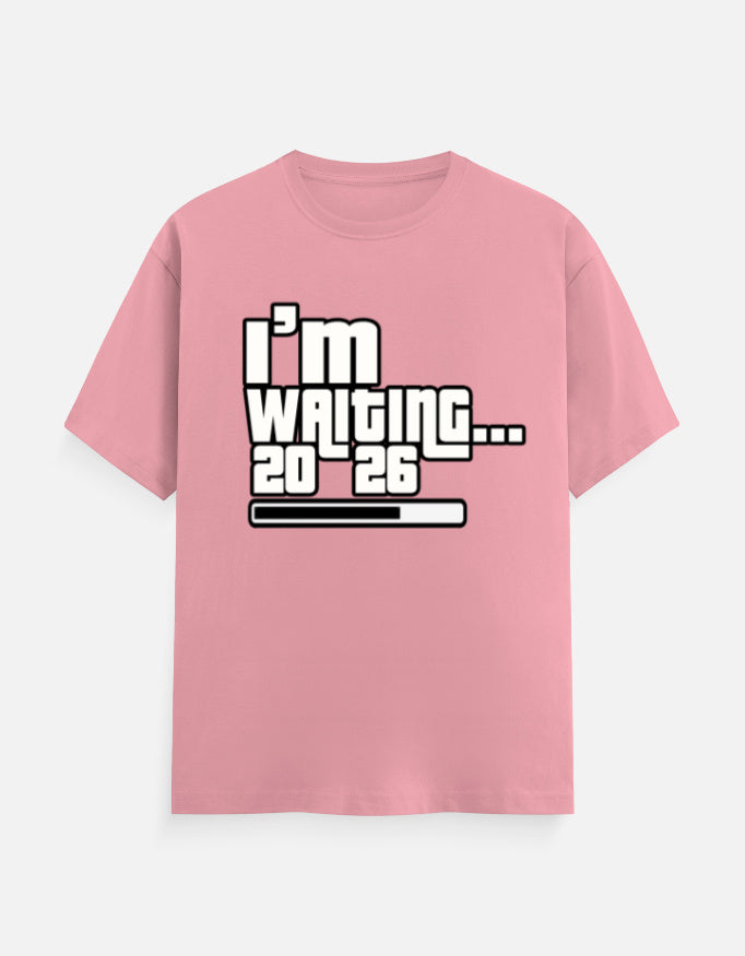 C-Labs I'm Waiting (2026) Classic Crew T-Shirt Flamingo Front_1_c_56_142e9fe7-0b51-4f0b-ae51-1dd83e12aaad