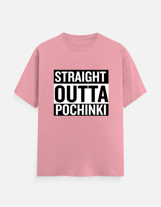 C-Labs Straight Outta Pochinki Classic Crew T-Shirt Flamingo Front_1_c_56_d9819f98-2391-427d-94f3-ba052d42972a