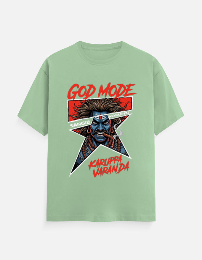 C-Labs Karuppu God Mode Classic Crew T-Shirt Jade Front_1_c_57_000c4a7e-f8b0-48be-9852-9c0de2484a42