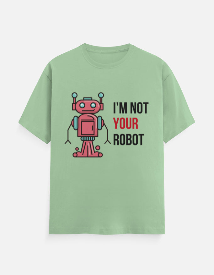 C-Labs I'm Not Your Robot Classic Crew T-Shirt Jade Front_1_c_57