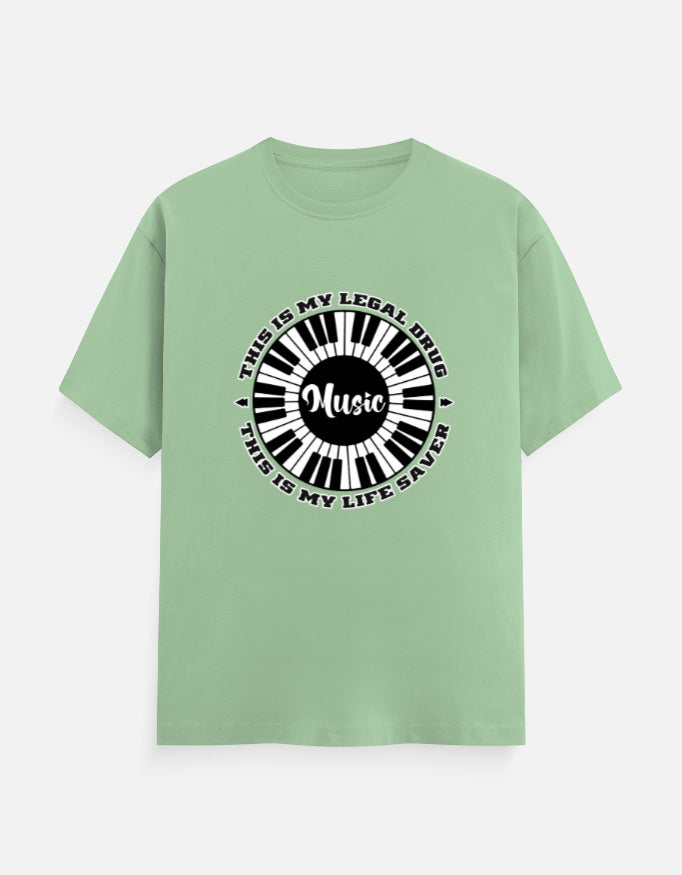 C-Labs Music Is My Drug Classic Crew T-Shirt Jade Front_1_c_57_6a0666e4-7e09-4019-a6be-332b8ba692d9