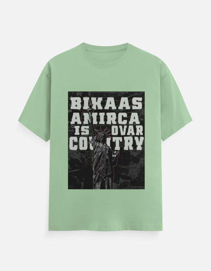 C-Labs Bikaas Amirca Is Ovar Country Classic Crew T-Shirt Jade Front_1_c_57_f3d6b383-c101-427d-af69-ad7021de491f