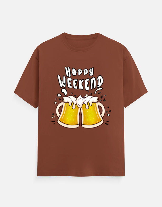 C-Labs Happy Weekend Classic Crew T-Shirt Copper Front_1_c_59_8f2c90cf-9215-4423-8183-211b5e9c5c65