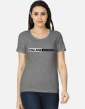 C-Labs You Are Enough Women's Classic T-Shirt Charcoal Melange Front_1_c_5_0b09aae9-274c-4f45-876d-469239661f30