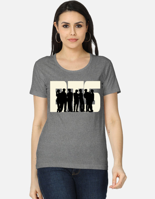 C-Labs BTS Women's Classic T-Shirt Charcoal Melange Front_1_c_5_2c3a9442-871b-4b78-a516-47c633925a6d