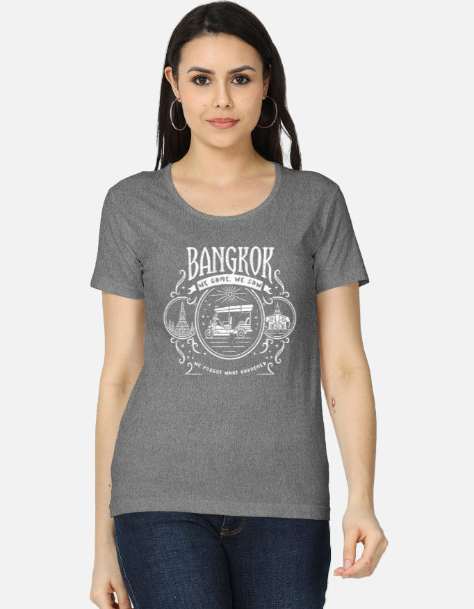 C-Labs Bangkok: We Came, We Saw Women's Classic T-Shirt Charcoal Melange Front_1_c_5_38997258-7da0-495e-82c3-2f9da23186a1