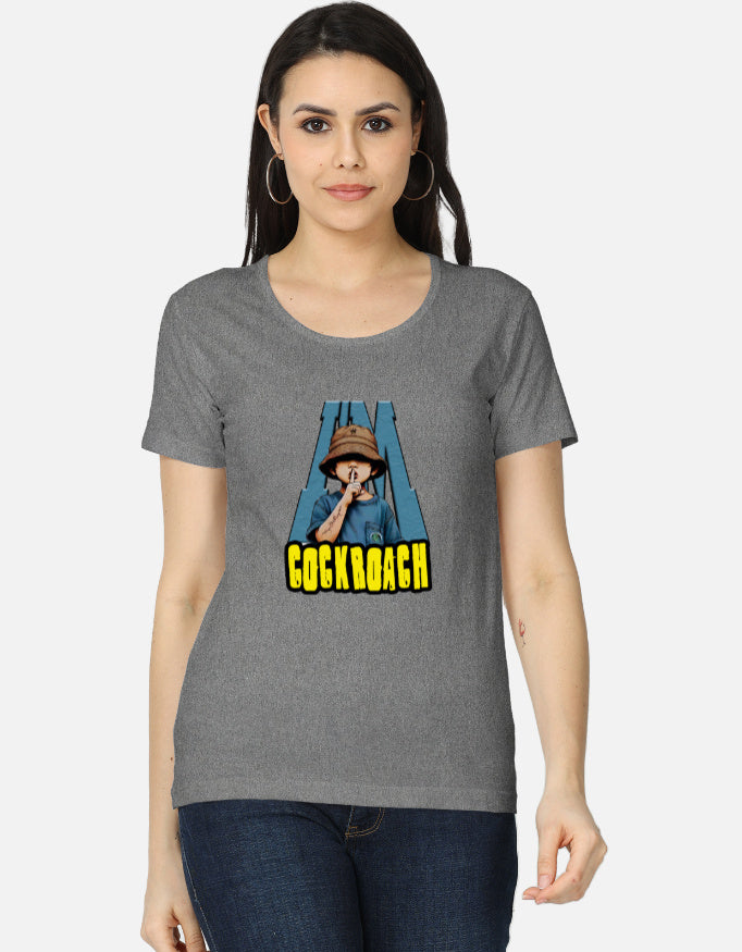 C-Labs I'm Cockroach Women's Classic T-Shirt Charcoal Melange Front_1_c_5_752b230c-0b96-41c1-9823-7e862ed1d770