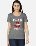 C-Labs Karma Women's Classic T-Shirt Charcoal Melange Front_1_c_5_7a0196b4-3be1-4d59-abab-e35c7c471bb7