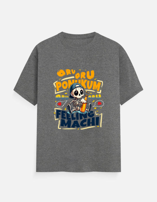 C-Labs Oru Oru Ponukkum, Oru Oru Feeling Classic Crew T-Shirt Charcoal Melange Front_1_c_5_997992f6-129c-460a-92cf-a95180c0538d