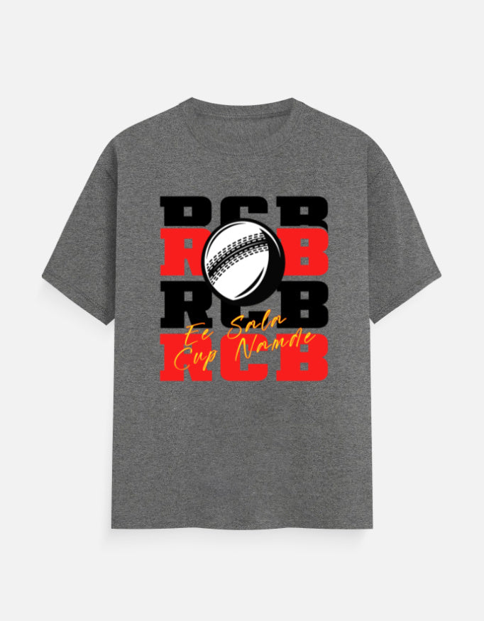 C-Labs RCB Ee Sala Cup Namde Classic Crew T-Shirt Charcoal Melange Front_1_c_5_cbcd8320-6f17-4de8-8455-cd42026024e1