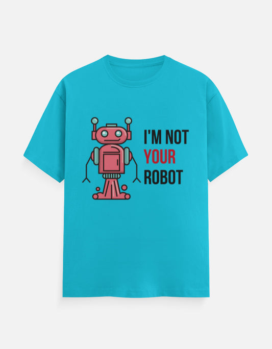 C-Labs I'm Not Your Robot Classic Crew T-Shirt SkyBlue Front_1_c_6