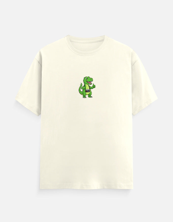 C-Labs Photographer Dinosaur Classic Crew T-Shirt Off White Front_1_c_61_387d80b0-c14d-4ab5-9c45-318191e7b4cd