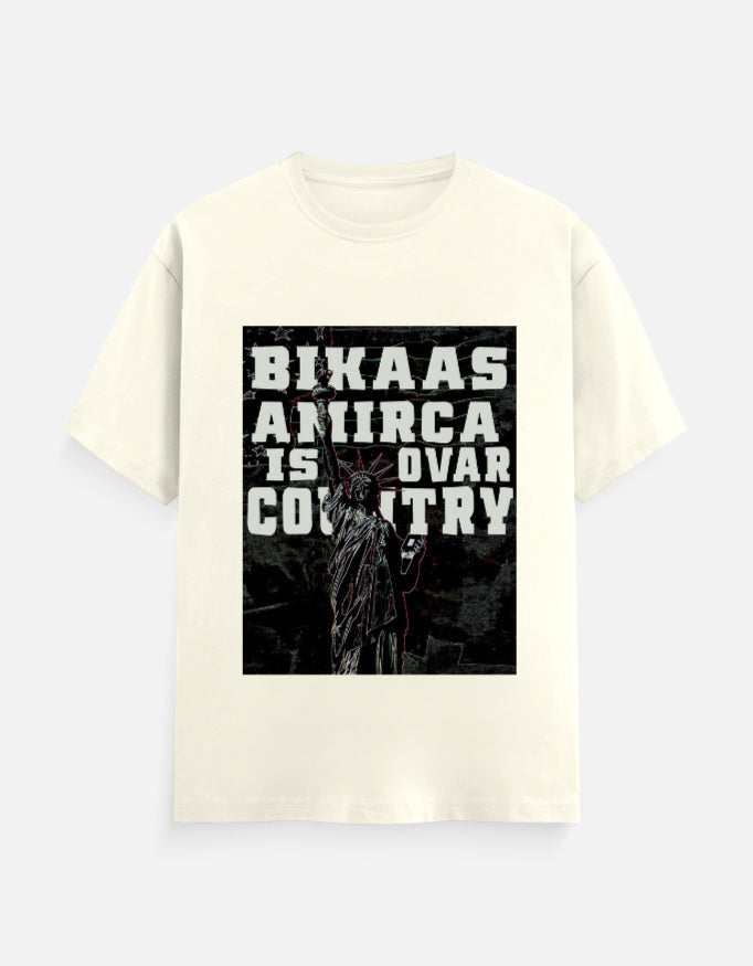 C-Labs Bikaas Amirca Is Ovar Country Classic Crew T-Shirt Off White Front_1_c_61_a7270e41-b537-4024-b131-8b4da8846b99