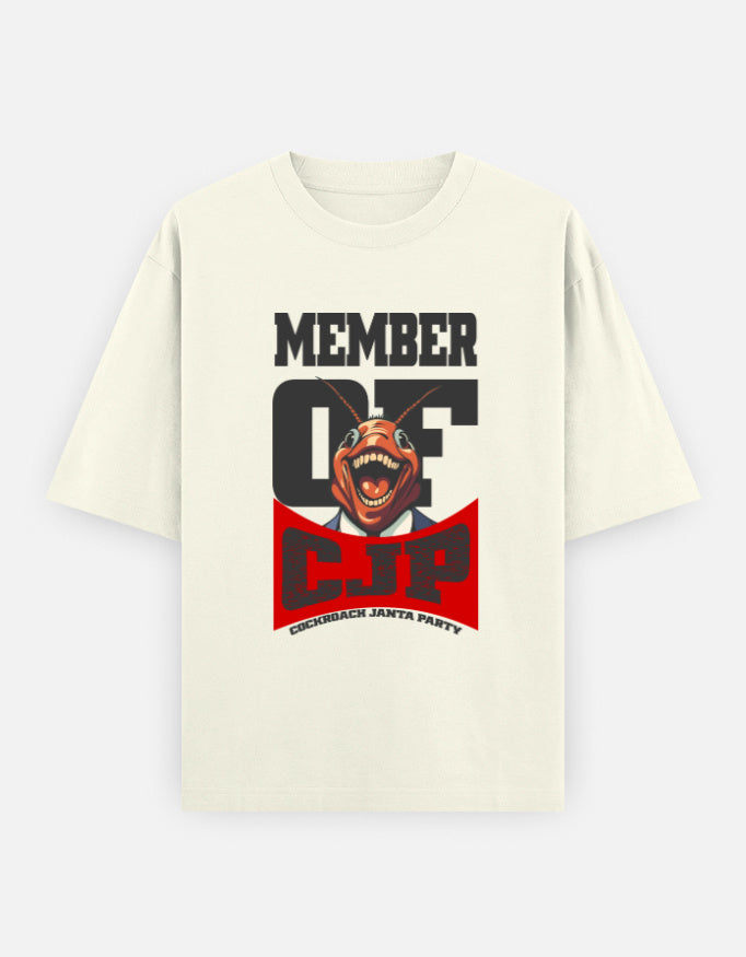 C-Labs Member of Cockroach Janatha Party Oversized Classic T-Shirt Off White Front_1_c_61_c9b0ef4a-6141-434f-b128-47274dde307d