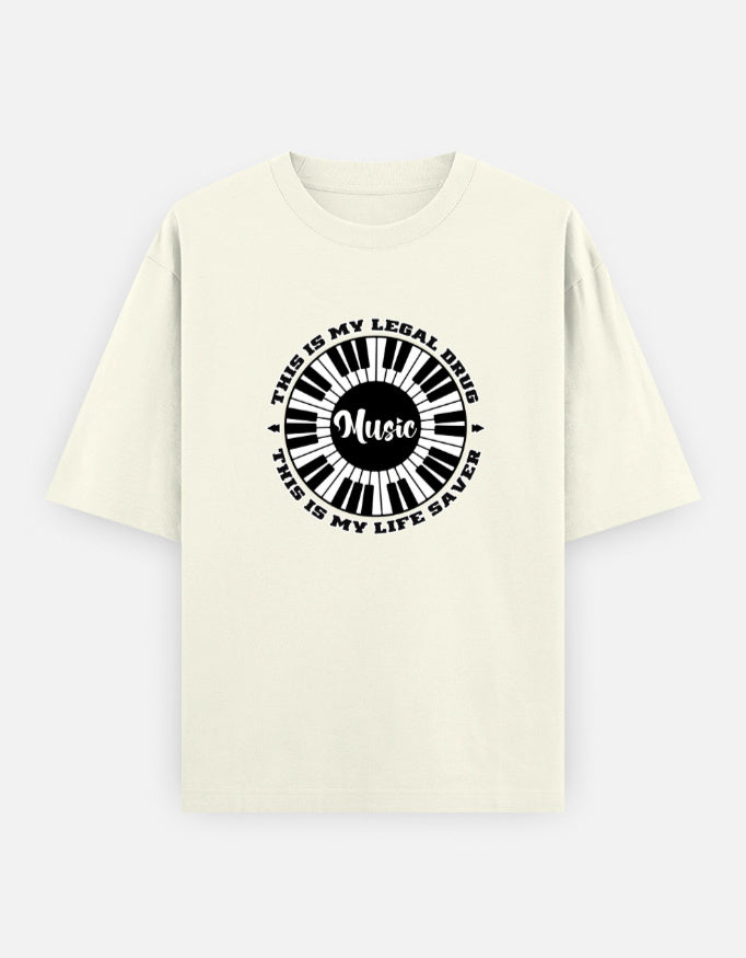 C-Labs Music Is My Drug Oversized Classic T-Shirt Off White Front_1_c_61_d9c3eb40-870c-4bda-b823-548a2b843e01