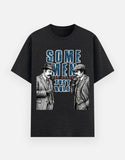 C-Labs Rajinikanth and Kamal Haasan Basic T-Shirt Black melange Front_1_c_62