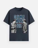 C-Labs Rajinikanth and Kamal Haasan Basic T-Shirt Navy melange Front_1_c_63